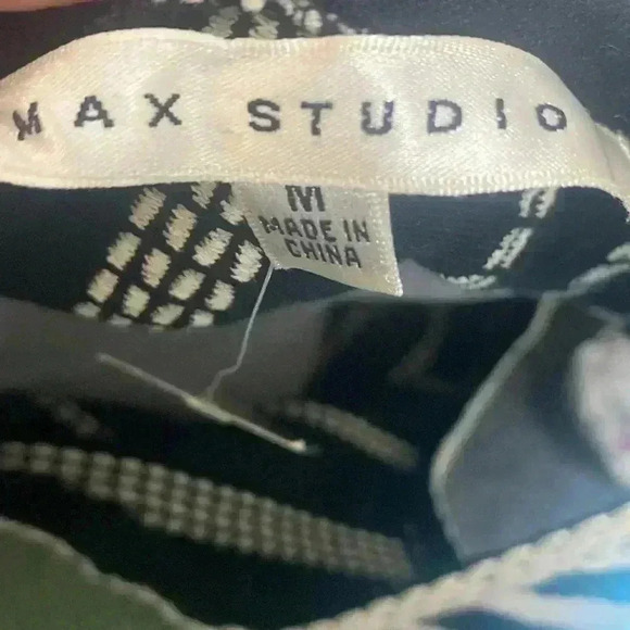 NWT Max Studio Braided Textured Striped Shift Dress - Picture 7 of 9